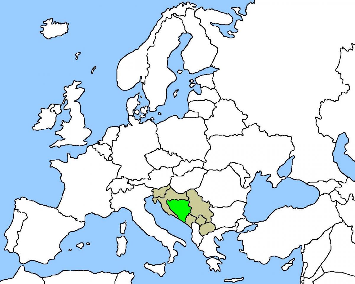 नक्शा बोस्निया के स्थान पर 