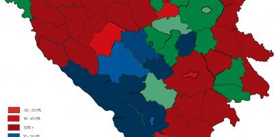 बोस्निया धर्म का नक्शा