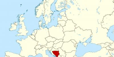 नक्शा बोस्निया के स्थान पर दुनिया